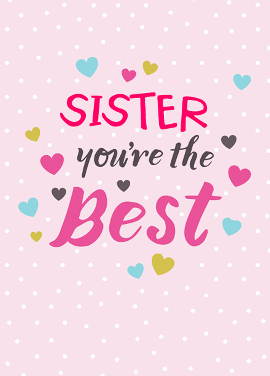 Personalised You're The Best Sister Card – Hallmark