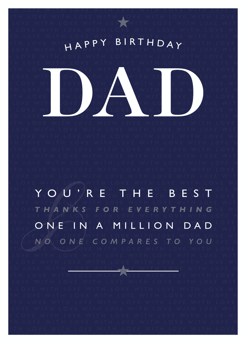 Personalised Classic Text For Dad Card – Hallmark