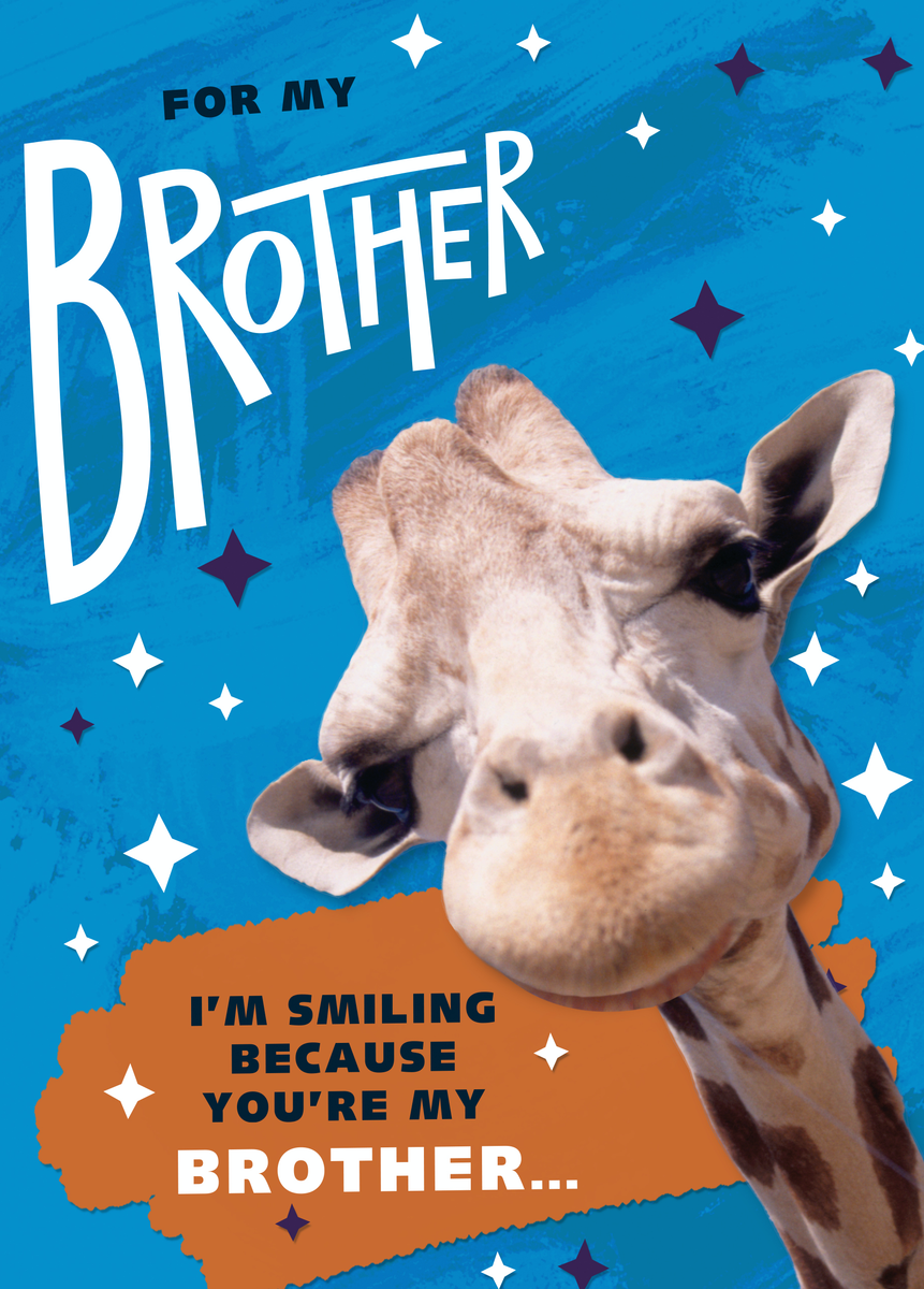 Personalised Giraffe Brother Birthday Card – Hallmark