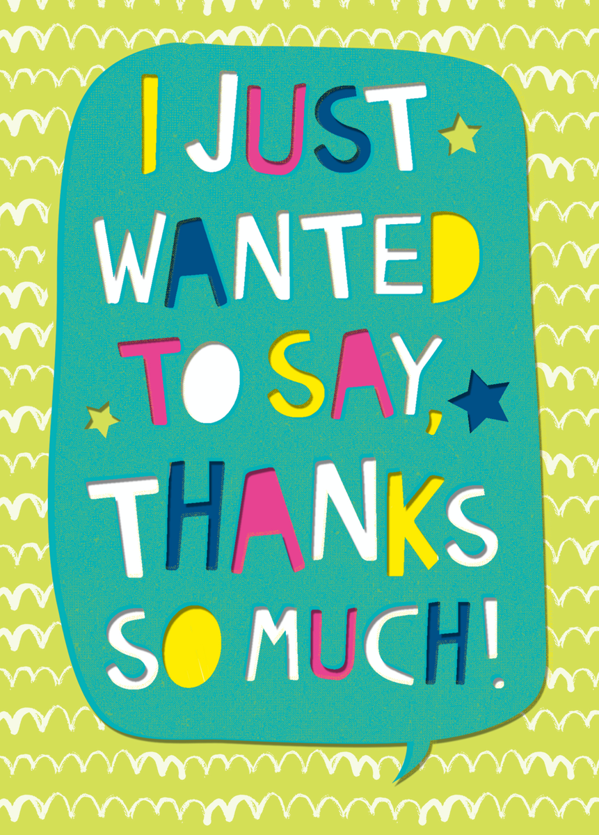 Personalised Just Wanted to Say Thanks Card – Hallmark