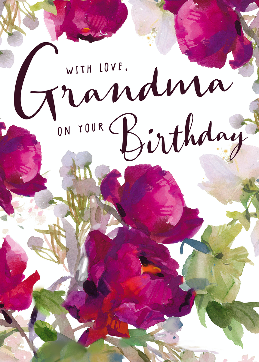 Personalised Traditional Roses Birthday Card For Grandma – Hallmark