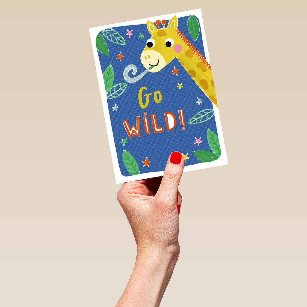 Personalised Wild Giraffe Kids Birthday Card – Hallmark